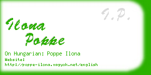 ilona poppe business card